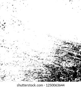 Grunge background black and white. Abstract monochrome texture. Old vintage antique surface