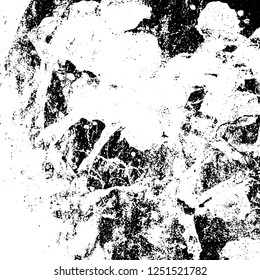 Grunge background black and white. Abstract monochrome texture. Old vintage antique surface