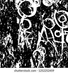 Grunge background black and white. Abstract monochrome texture. Old vintage antique surface