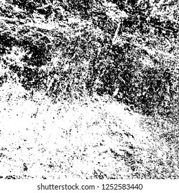 Grunge background black and white. Abstract monochrome texture. Old vintage antique surface