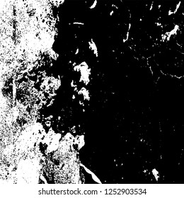 Grunge background black and white. Abstract monochrome texture. Old vintage antique surface