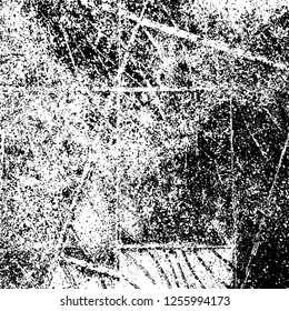 Grunge background black and white. Abstract monochrome texture. Old vintage antique surface