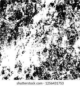 Grunge background black and white. Abstract monochrome texture. Old vintage antique surface