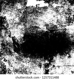 Grunge background black and white. Abstract monochrome texture. Old vintage antique surface