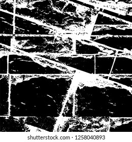 Grunge background black and white. Abstract monochrome texture. Old vintage antique surface