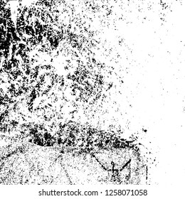 Grunge background black and white. Abstract monochrome texture. Old vintage antique surface