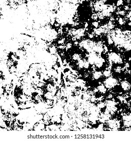 Grunge background black and white. Abstract monochrome texture. Old vintage antique surface