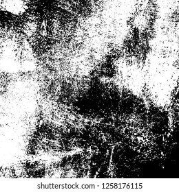 Grunge background black and white. Abstract monochrome texture. Old vintage antique surface