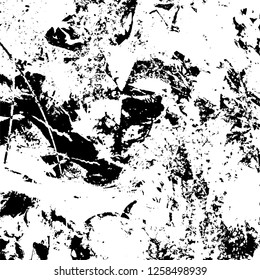 Grunge background black and white. Abstract monochrome texture. Old vintage antique surface