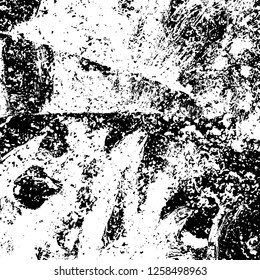 Grunge background black and white. Abstract monochrome texture. Old vintage antique surface