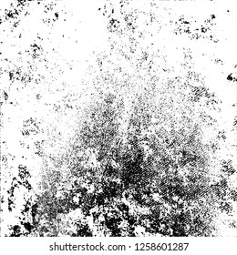 Grunge background black and white. Abstract monochrome texture. Old vintage antique surface