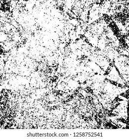 Grunge background black and white. Abstract monochrome texture. Old vintage antique surface