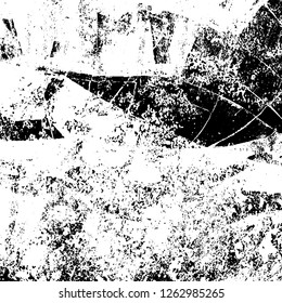 Grunge background black and white. Abstract monochrome texture. Old vintage antique surface