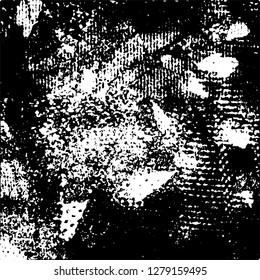 Grunge background black and white. Abstract monochrome texture