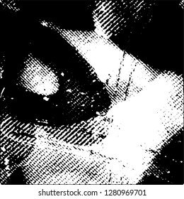 Grunge background black and white. Abstract monochrome texture