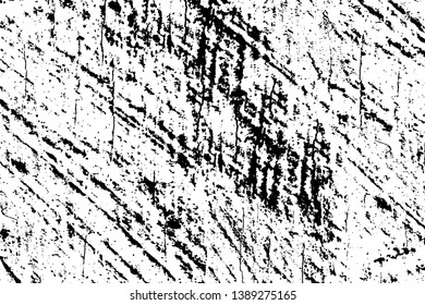 Grunge background black and white. Abstract vector texture of cracks, chips. Dirty monochrome background. The pattern of the old worn surface