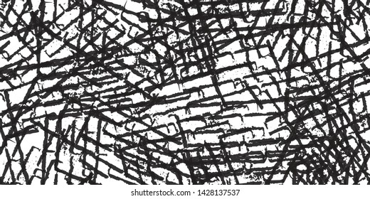 Grunge background black and white. Abstract seamless vector texture