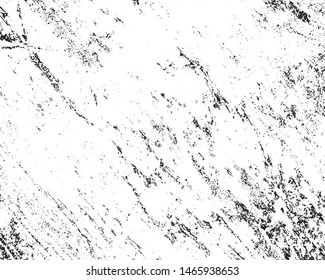 Grunge background of black and white. Abstract vector vintage pattern cracks, chips, scratches, dust. Dirty old surface. 