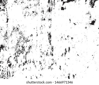 Grunge background of black and white. Abstract vector vintage pattern cracks, chips, scratches, dust. Dirty old surface. 