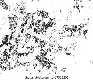 Grunge background of black and white. Abstract vector vintage pattern cracks, chips, scratches, dust. Dirty old surface. 