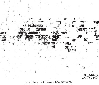 Grunge background of black and white. Abstract vector vintage pattern cracks, chips, scratches, dust. Dirty old surface. 