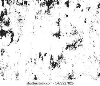 Grunge background of black and white. Abstract vector vintage pattern cracks, chips, scratches, dust. Dirty old surface. 