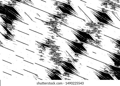 Grunge background black and white abstract. Vector pattern of chaotic spots