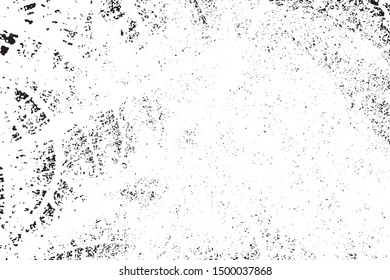 Grunge background black and white. Abstract vector monochrome texture of cracks, chips.