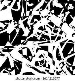 Grunge background black and white. Abstract vector texture of scratches, dirt