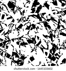 Grunge background black and white. Abstract vector texture of scratches, dirt