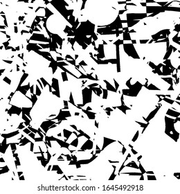 Grunge background black and white. Abstract vector texture of scratches, dirt