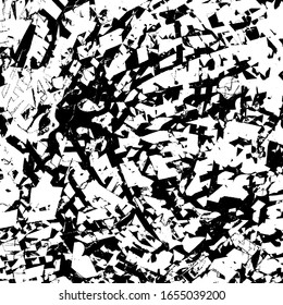 Fondo negro y blanco. Textos abstractos vectoriales de arañazos, suciedad