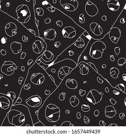 Grunge background black and white. Abstract vector texture seamless. A pattern of repeating randomly arranged elements