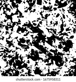 brüchiger Hintergrund, schwarz-weiß. Abstrakte Textur der Vektorillustration von Kratzern, Schmutz