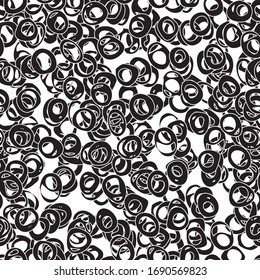 Grunge background black and white. Abstract vector texture seamless. A pattern of repeating randomly arranged elements