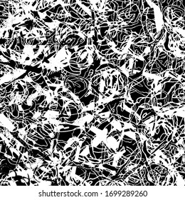 Fondo negro y blanco. Textos abstractos vectoriales de arañazos, suciedad