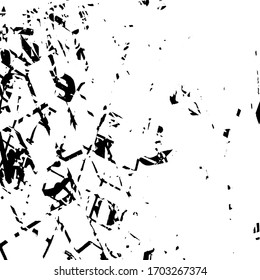 Grunge background black and white. Abstract vector texture of scratches, dirt