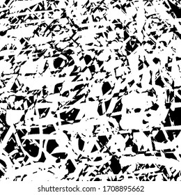 Grunge background black and white. Abstract vector texture of scratches, dirt