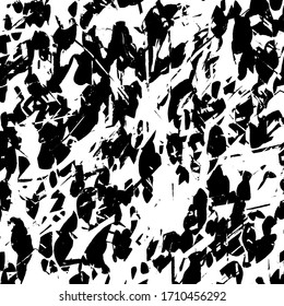 Grunge background black and white. Abstract vector texture of scratches, dirt