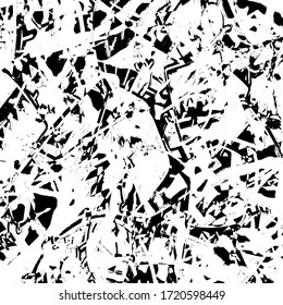 Grunge background black and white. Abstract vector texture of scratches, dirt