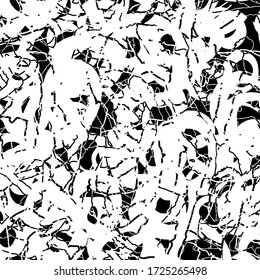 Grunge background black and white. Abstract vector texture of scratches, dirt