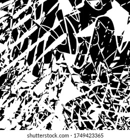 Fondo negro y blanco. Textura abstracta vectorial de arañazos, suciedad
