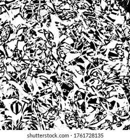 Grunge background black and white. Abstract vector texture of scratches, dirt