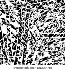 Grunge background black and white. Abstract vector texture of scratches, dirt