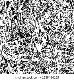Grunge background black and white. Abstract vector texture of scratches, dirt