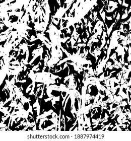Fondo negro y blanco. Textura abstracta vectorial de arañazos, suciedad