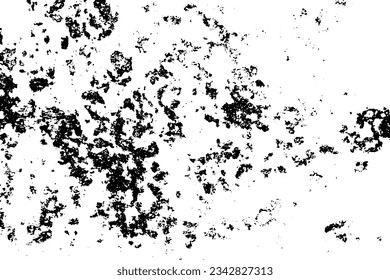 Grunge background of black and white. Abstract illustration texture of cracks, chips, dot. Dirty monochrome pattern of the old worn surface.