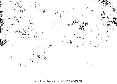 Grunge background of black and white. Abstract illustration texture of cracks, chips, dot. Dirty monochrome pattern of the old worn surface.