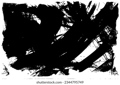 Grunge background of black and white. Abstract vector texture. Monochrome pattern