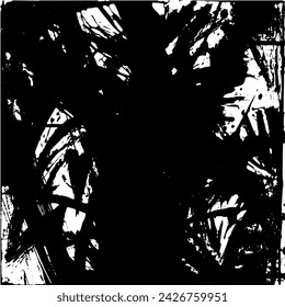 Grunge background of black and white. Abstract illustration texture of cracks, chips, dot. Dirty monochrome pattern of the old worn surface